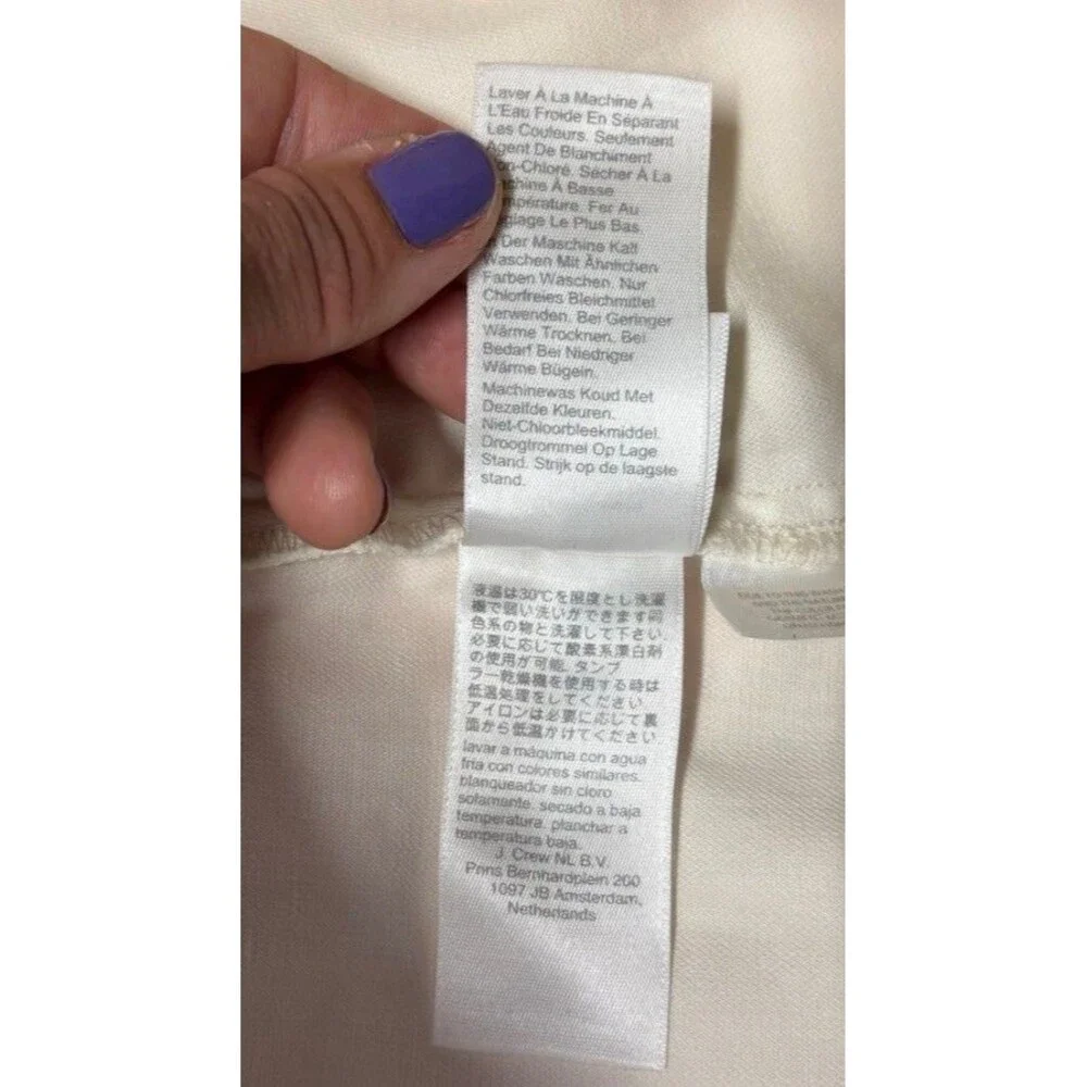 J. Crew Garment-Dyed Utility Mini Skirt Natural Off White Denim Plus Sz 18 - Picture 8 of 10